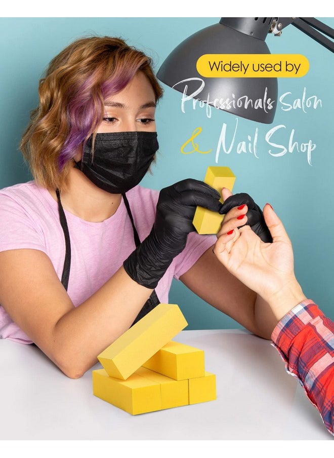 MARYTON - Nail Buffer Fine Grit Finishing Block 240 Grit Professional Yellow Buffing Blocks For Natural Nails Buff Nails Prior To Application Of Gel Polish Nail Lacquer 5 Count - Image 1