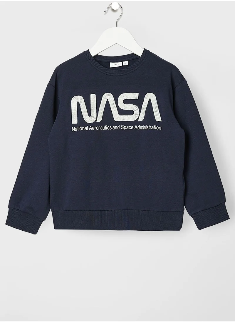 NAME IT Kids Nasa Long Sleeve Sweatshirt