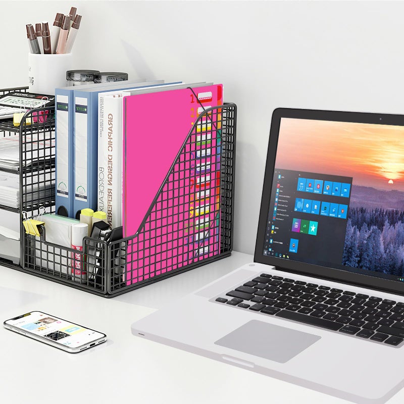Mafegu 24 Pockets Expanding File Folder Organizer,Accordion File Organizer,A4 Letter Size,Rainbow Tab, for Home/Office/School Document Organizer (Rose Pink) - Image 4