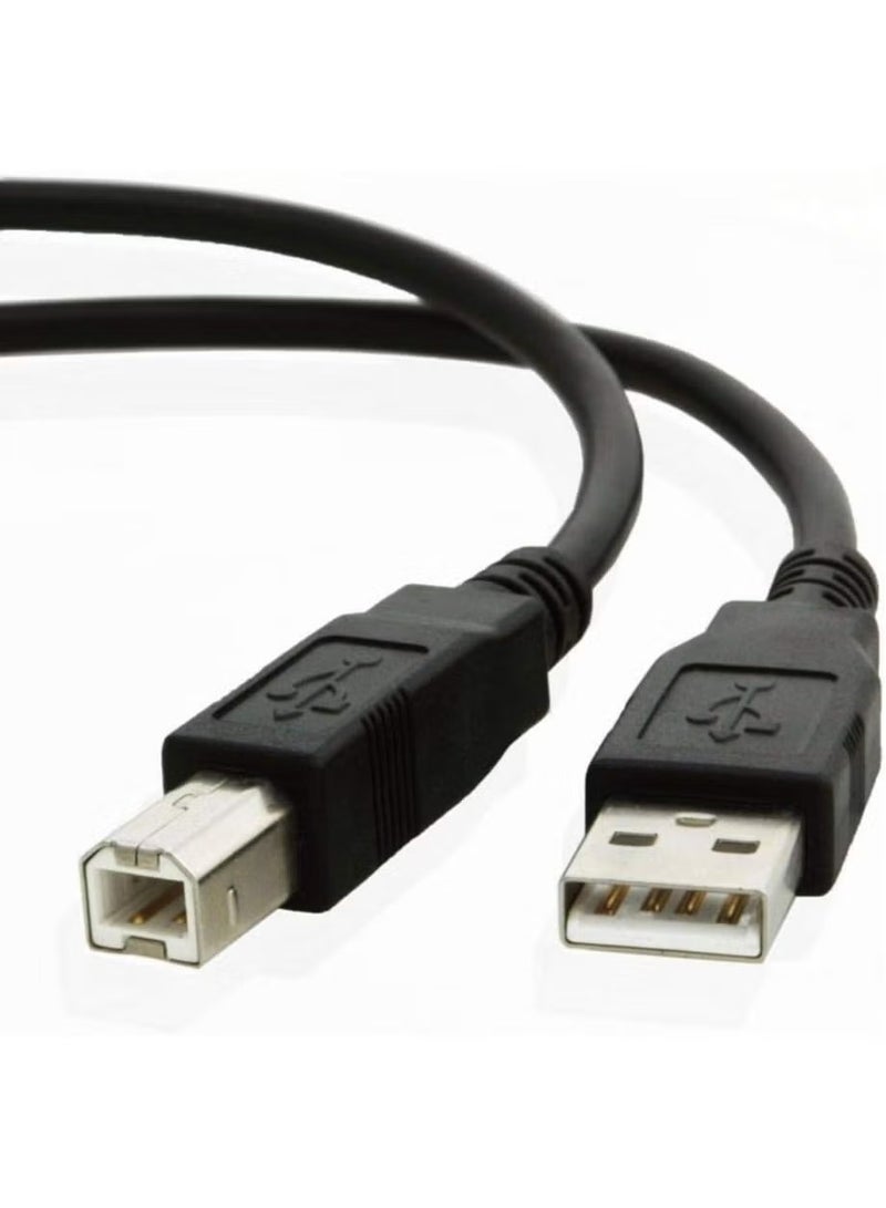 CIVORA USB 2.0 Printer Cable 3M (A-Male to B-Male) – High-Speed Scanner & Hard Drive Cord for HP, Canon, Epson, Brother, Samsung, Dell, Lexmark, Xerox Printers – Durable Black Cable for Piano & DAC Devices - Image 1