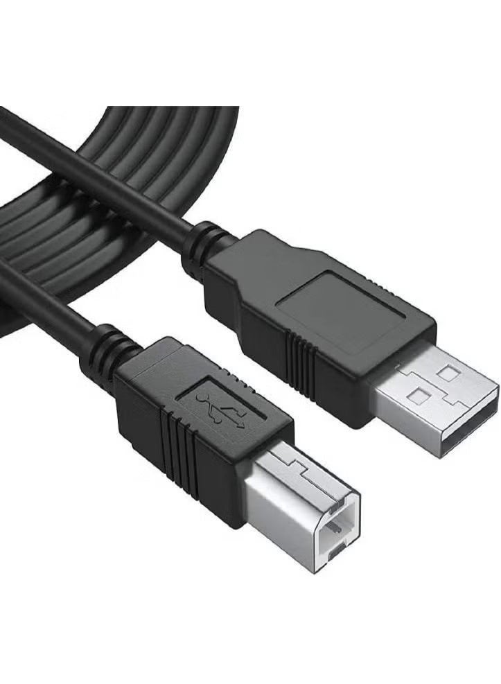 CIVORA USB 2.0 Printer Cable 3M (A-Male to B-Male) – High-Speed Scanner & Hard Drive Cord for HP, Canon, Epson, Brother, Samsung, Dell, Lexmark, Xerox Printers – Durable Black Cable for Piano & DAC Devices - Image 3