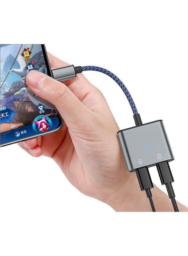 Jowoye Huawei Apple 15 Phone Adapter, Clip-On Microphone, Type-C To Headphone Converter, Android Xiaomi Ipad Pro/Air 4 Mini 6 Gaming Voice 60W Fast Charging Honor - Image 2