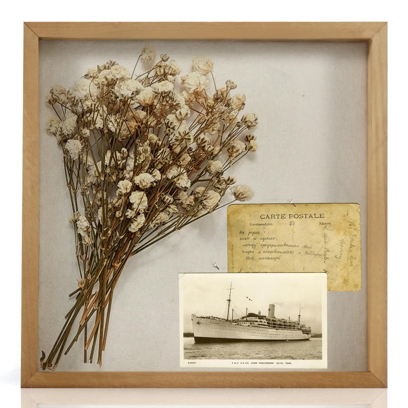 TJMOREE TJ.MOREE Shadow Box Frame 8 x 8 Shadowbox Display Case Picture Frame Memorabilia Wedding Bouquet Flowers Medals Military Photos Memory Box - Wood - Image 1
