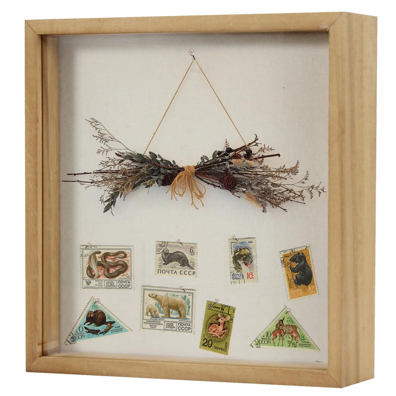 TJMOREE TJ.MOREE Shadow Box Frame 8 x 8 Shadowbox Display Case Picture Frame Memorabilia Wedding Bouquet Flowers Medals Military Photos Memory Box - Wood - Image 2