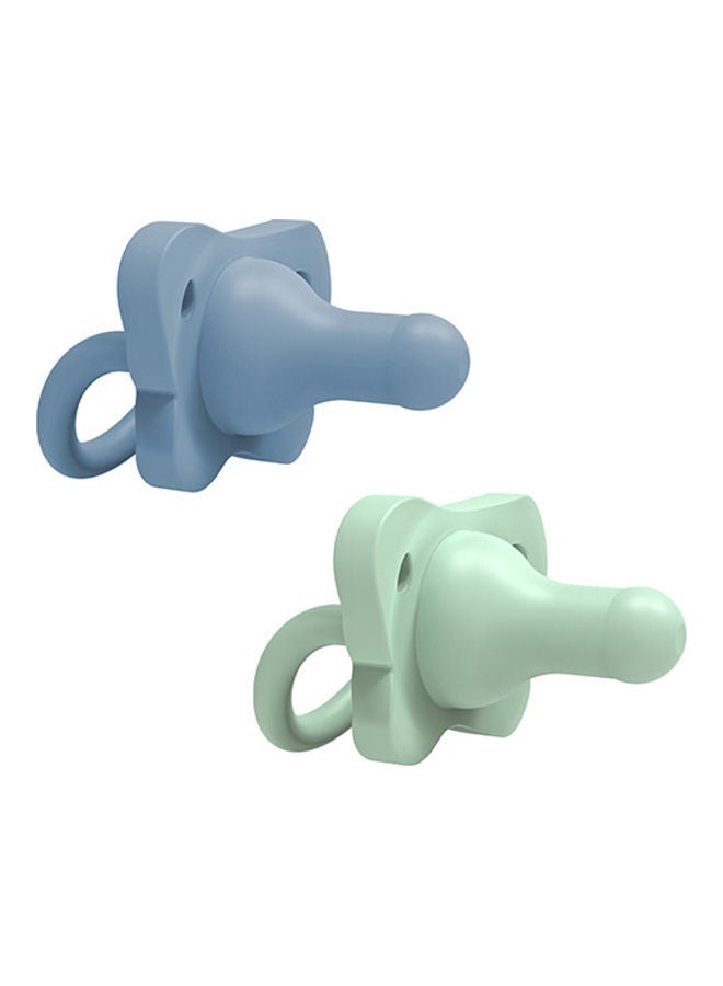 Dr. Brown’s Happypaci Silicone One-Piece Soother - 0-6M, Blue And Green, 2-Pack - Image 2