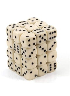 Chessex Chx25800 Diceopaque 36D6 Ivory/Black Set  - Image 1