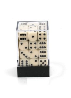 Chessex Chx25800 Diceopaque 36D6 Ivory/Black Set  - Image 3