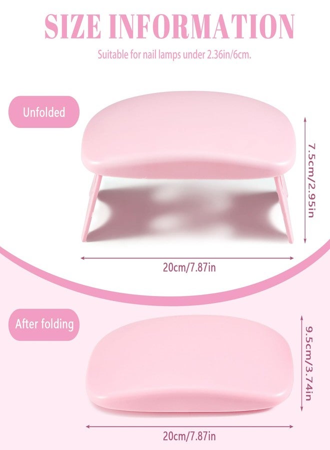 Huakaile Plastic Arm Rest for Nails Tech Pink, Foldable Manicure Hand Rest Stand Holder, Professional Nail Art Hand Pillow for Clients Table Desk Station Salon Supplies Accessories - Image 2