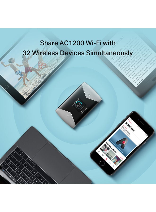 TP-LINK M7450 300Mbps LTE-Advanced 4G+ Mobile Wi-Fi, Hotspot with Screen Display, 32 Devices Connectivity, 3000mAh Rechargeable Battery for up to 15 Hours of Working, Plug and Play Black - Image 5