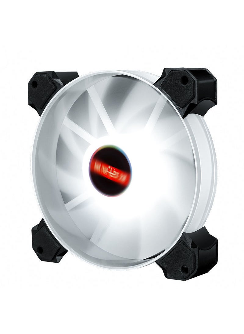 Generic Quiet 12cm Desktop Computer Case Fan Home Use PC Case Fan Stable Platform Fan Durable Noise Reduction for Desktop Computers White 