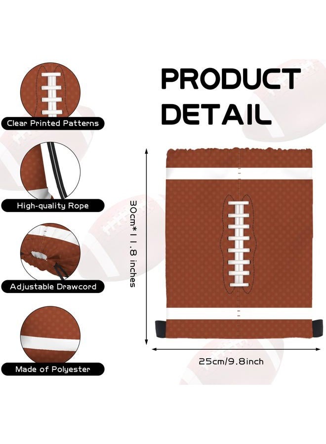 KERINGO 16 Pack Football Drawstring Gift Bags Football Party Decorations for Kids Football Snack Goodie Treat Bag for Football Themed Birthday Sports Party Gift,9.8 x 11.8 Inches - Image 2