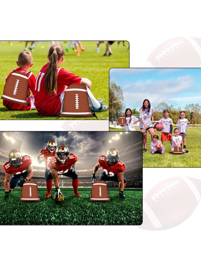 KERINGO 16 Pack Football Drawstring Gift Bags Football Party Decorations for Kids Football Snack Goodie Treat Bag for Football Themed Birthday Sports Party Gift,9.8 x 11.8 Inches - Image 5