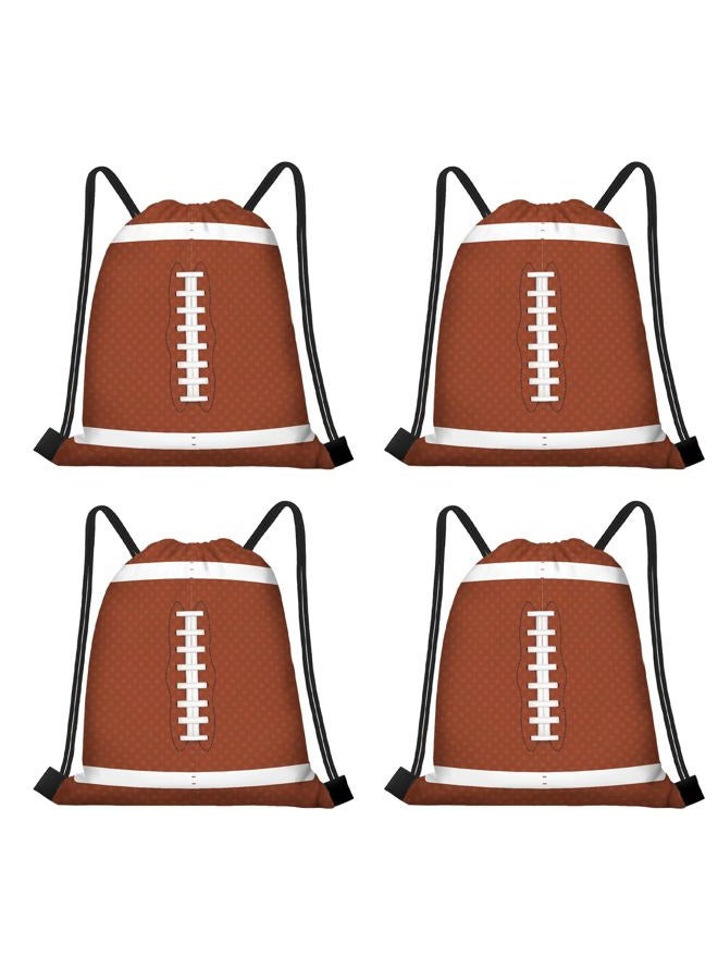 KERINGO 16 Pack Football Drawstring Gift Bags Football Party Decorations for Kids Football Snack Goodie Treat Bag for Football Themed Birthday Sports Party Gift,9.8 x 11.8 Inches - Image 1