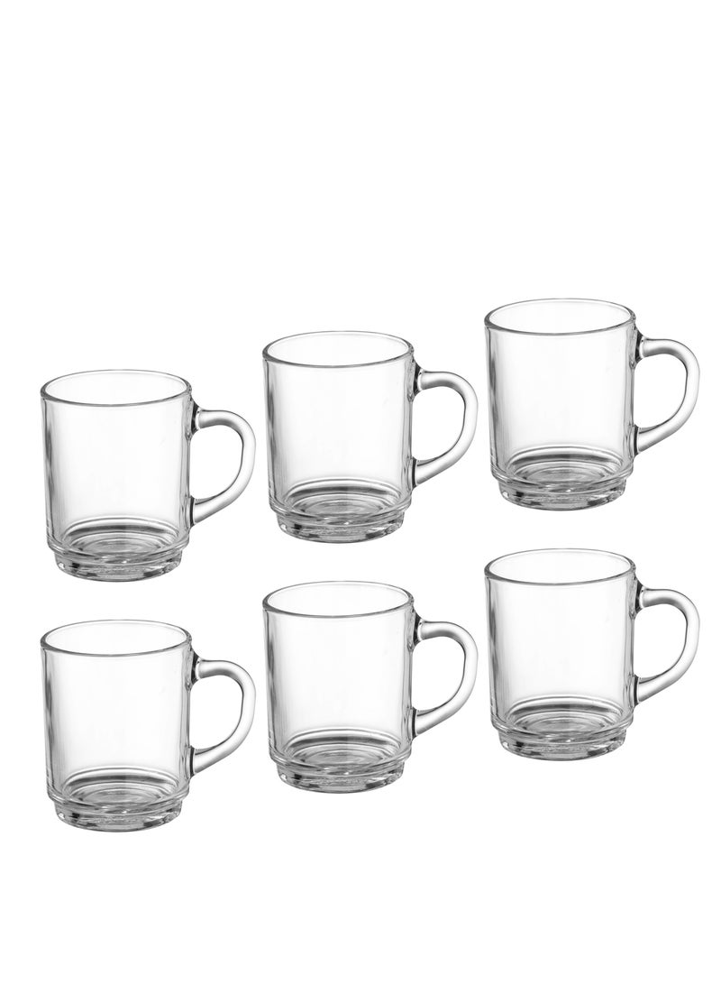 DURALEX A set of 6 clear glass cups from the French company Drulex - Image 1