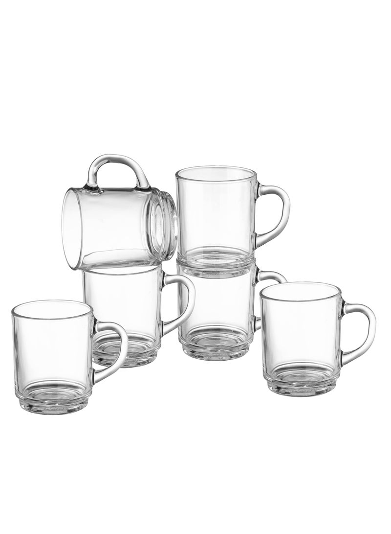 DURALEX A set of 6 clear glass cups from the French company Drulex - Image 2