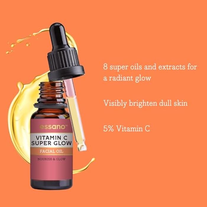 Essano Vitamin C Face Oil with Turmeric & Jojoba Oil, Facial Oil for Radiant, Glowing Skin, Supports Even Skin Tone and Appearance of Dark Spots, Easily Absorbed & Lightweight, Cruelty Free, 20ml - Image 4