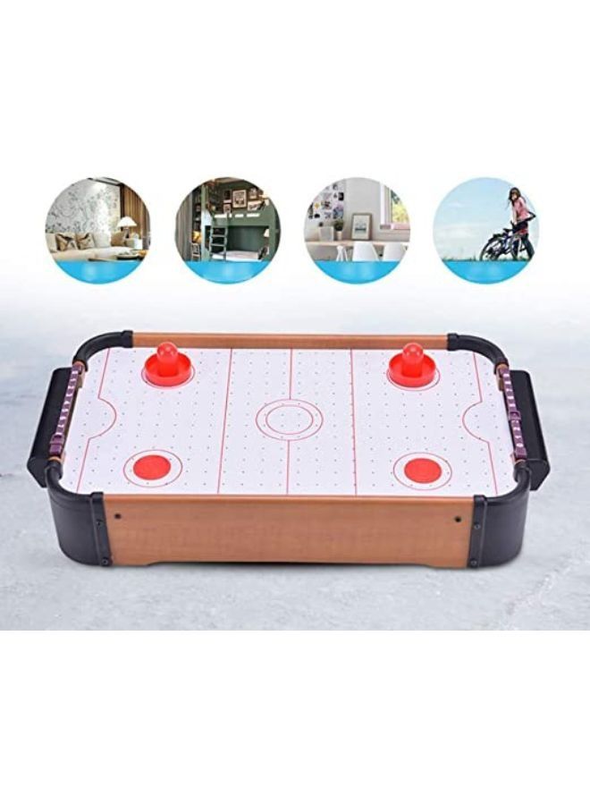 Air Hockey Table Wooden Desktop Hockey Game for Kids Adults Family Portable for Party Birthday Gift Favor Educational Toy