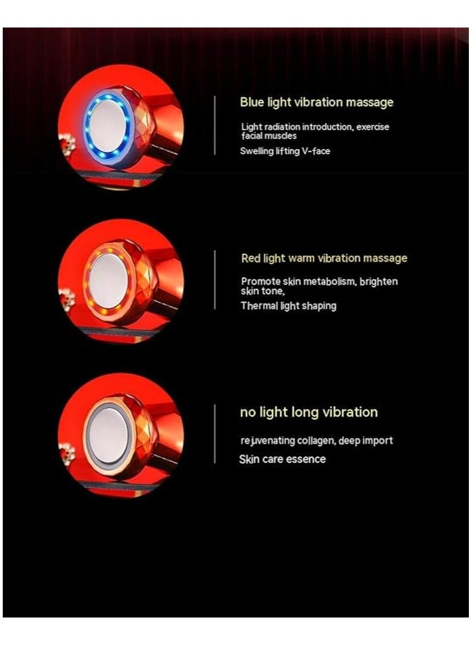 Generic Photonic Microsculpture Lifting And Tightening Beauty Instrument Red Warm Blue Vibration USB Rechargeable Import Instrument  - Image 3