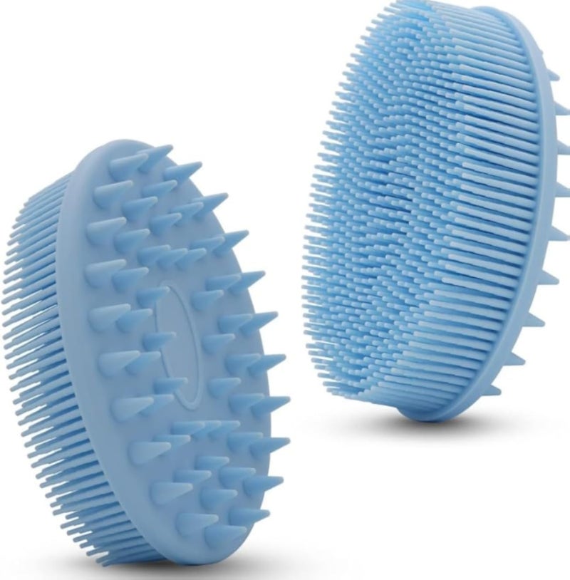 Dual-Sided Bath Brush Set Silicone Body Scrubber Shower Exfoliating Brush Gentle Massage for Body - multicolor-1pc