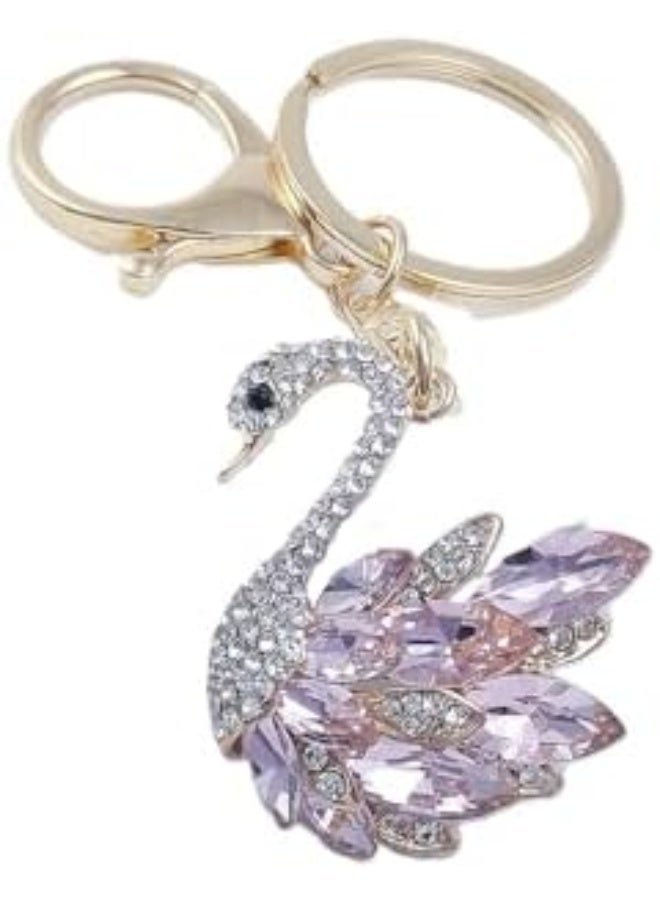 حصالة مفاتيح جميلة بشكل حيوان مع أحجار كريمة، هدية عصرية مدمجة وقابلة للحمل لصديقة - Image 1