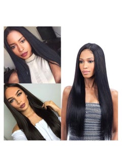 Y&D Lace Front Wig Long Straight Hair Black Color Wigs Glueless Heat Resistant Fiber Synthetic for Fashion Women Daily Party  - Image 5