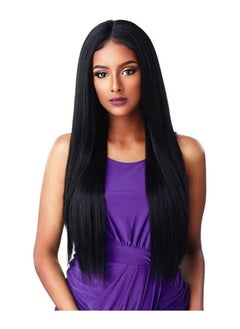 Y&D Lace Front Wig Long Straight Hair Black Color Wigs Glueless Heat Resistant Fiber Synthetic for Fashion Women Daily Party  - Image 1