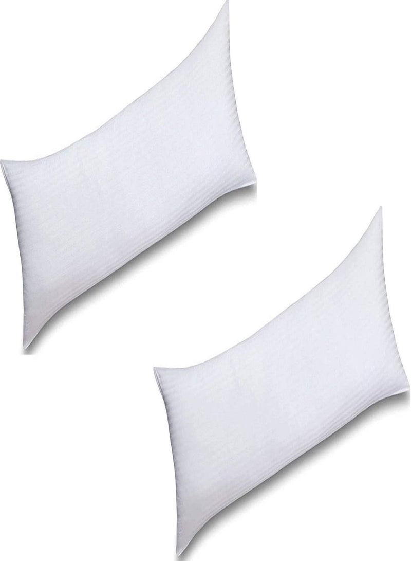 سليب نايت قطعتان وسادة طويلة للجسم مخطط أبيض 40 × 90 سم - Image 1