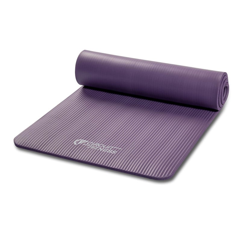 Marcy Circuit Fitness by Marcy 1/2-inch (12mm) Extra Thick Multi-Purpose Exercise Yoga Mat with Carrying Strap - Serenity Purple - Image 1