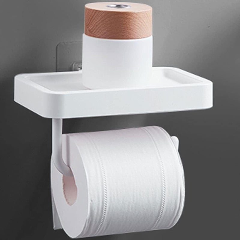 ZONKU INDIA Bathroom Toilet Paper Towel Tissue Box Wall Mounted Dispenser Holder Mobile Phone Storage Rack - Image 3