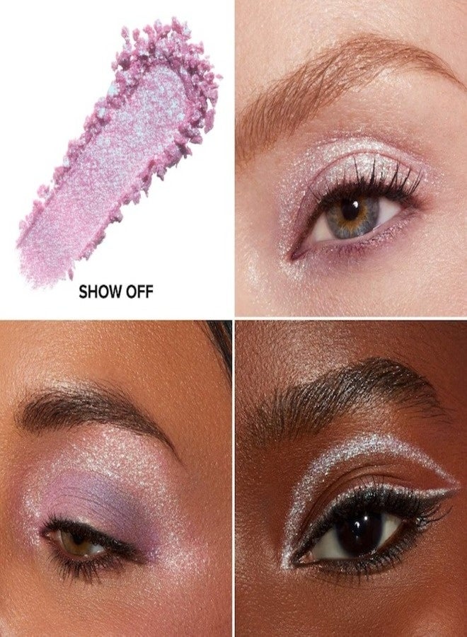 Too FacedCosmetics TOO FACED Disco Crush High Shine Glitter Eye Shadow + Face Sparkle Show Off - Iridescent Lavender With Holographic Sparkle 1.5g - Image 2