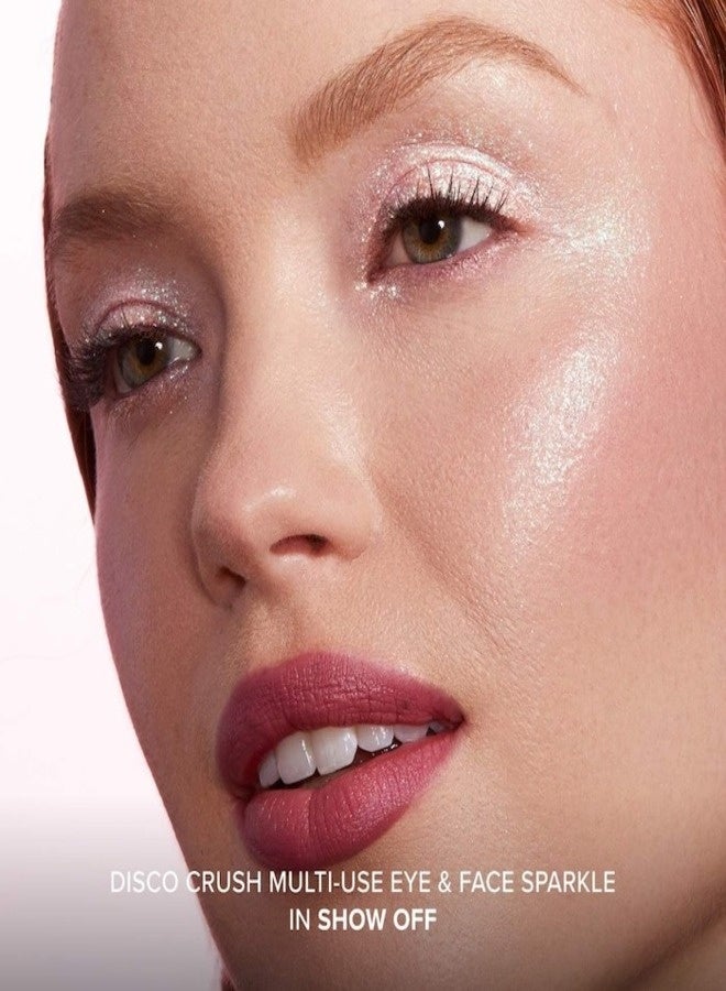 Too FacedCosmetics TOO FACED Disco Crush High Shine Glitter Eye Shadow + Face Sparkle Show Off - Iridescent Lavender With Holographic Sparkle 1.5g - Image 3