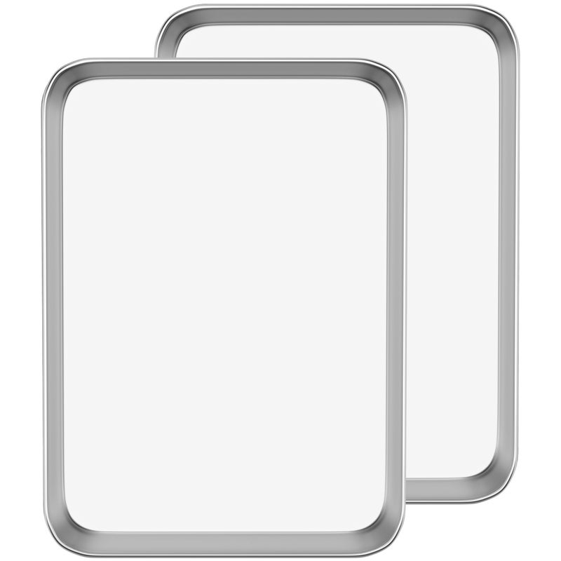 Baking Sheet Cookie Sheet Set of 2 Umite Chef Stainless Steel Baking Pans Tray Professional 16 x 12 x 1 inch Non Toxic  Healthy Mirror Finish  Rust Free Easy Clean  Dishwasher Safe