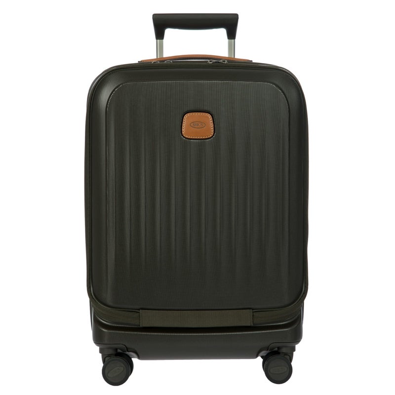 Bric's Brics Taormina UltraLight CarryOn Spinner Airline Approved Expandable Hard Shell Suitcase with TSA Lock AntiTamper Zippers BuiltIn USB Port 21 Inch with Pocket Olive - Image 2
