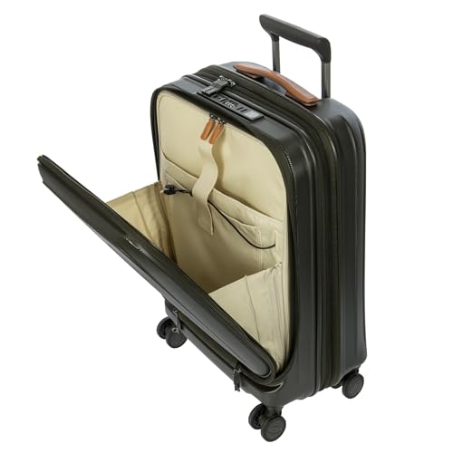 Bric's Brics Taormina UltraLight CarryOn Spinner Airline Approved Expandable Hard Shell Suitcase with TSA Lock AntiTamper Zippers BuiltIn USB Port 21 Inch with Pocket Olive - Image 3