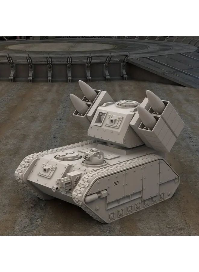 H68 Tank C RPG Sci Fi Miniature Futuristic Gray Battle Machine With Missile Launcher - Image 5