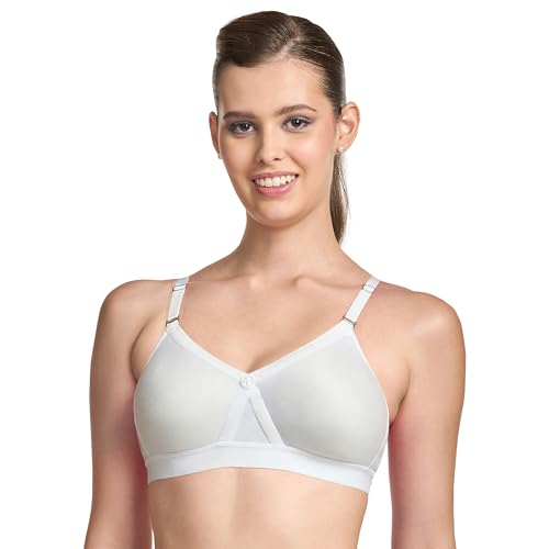 TRYLO Women's Non-Wired Bra (ALPA_White_46E) - Image 1