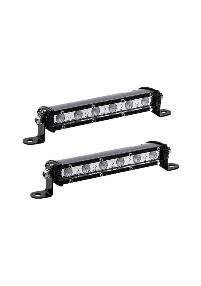 Explosive car led work light ultra-thin 18w6 light small single row long off-road vehicle black - Image 2