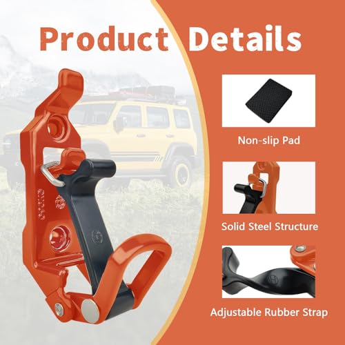 Bazen 6PCS Shovel Mount for Roof Rack Overland Gear Rotopax Mount Holder for Truck Tool Rubber Clamp Grip Mounting Kit Fits Wall Mount and Pole Clamp - Image 3