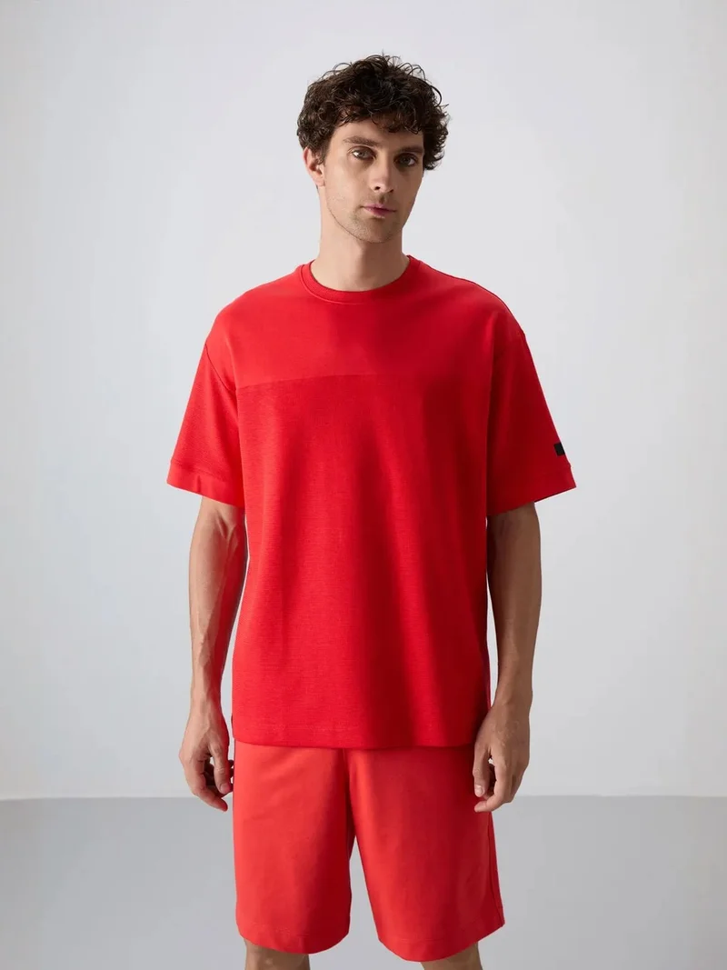 تومي لايف TOMMY Oversized Cotton-Blend Crew Neck T-Shirt