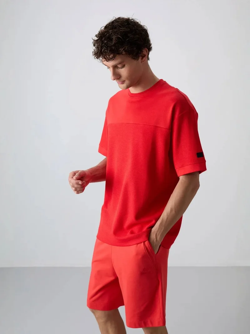 TOMMYLIFE TOMMY Oversized Cotton-Blend Crew Neck T-Shirt