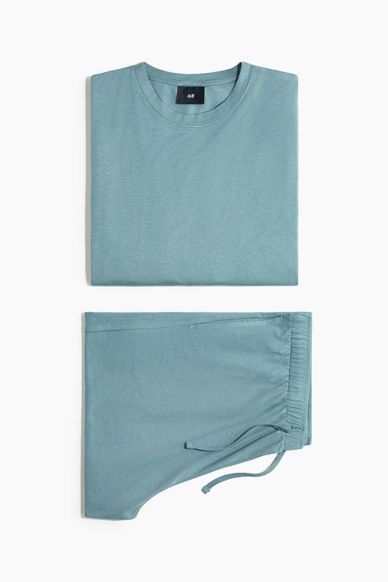 H&M Jersey pyjama T-shirt and shorts