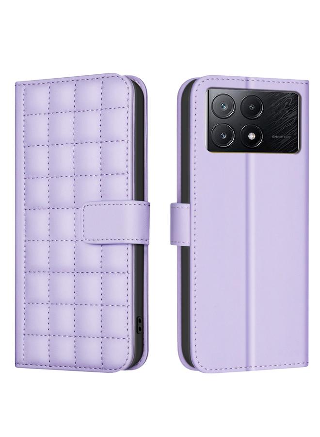 The Bros Case For Xiaomi Poco X6 Pro / Redmi K70E Square Texture Leather Phone Case