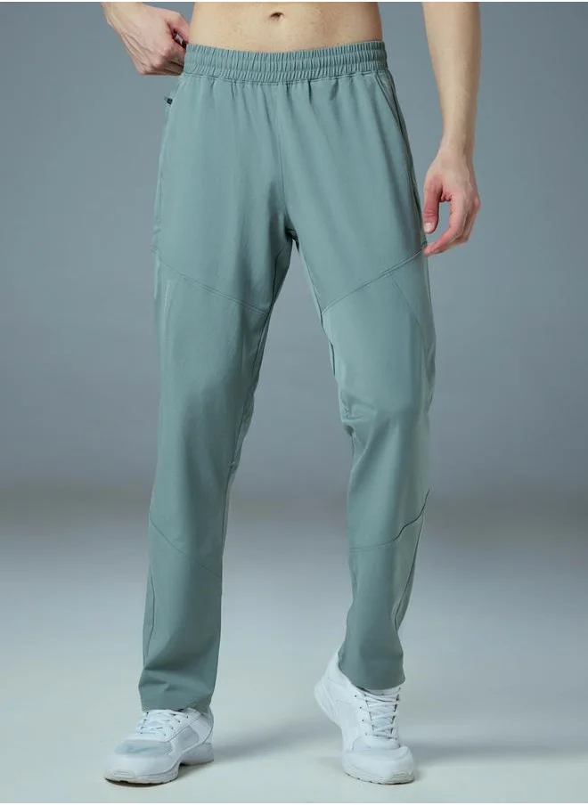 تكنوسبورت Technosport Solid Mid Rise Stretch Trackpants