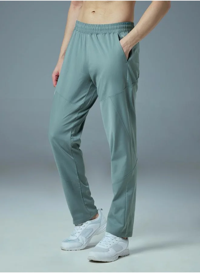تكنوسبورت Technosport Solid Mid Rise Stretch Trackpants