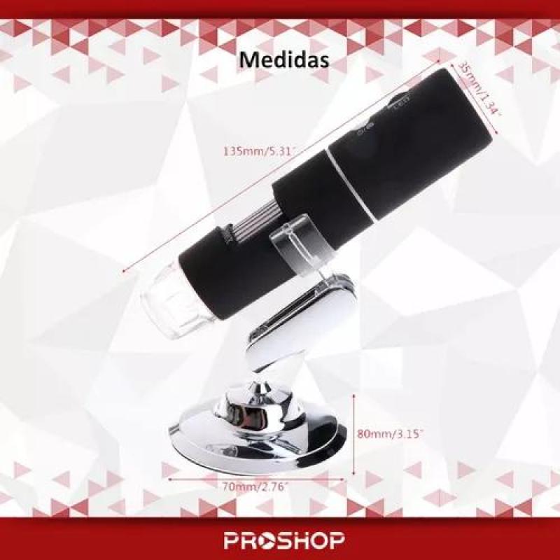 مجهر رقمي: تكبير قابل للتعديل من 50 إلى 1000 ضعف - تصوير عالي الدقة بدقة 1920*1080 بكسل - 8 مصابيح LED مدمجة - اتصال لاسلكي واي فاي للأطباء المخبرين و الهواة و إصلاح الأجهزة الإلكترونية - Image 4