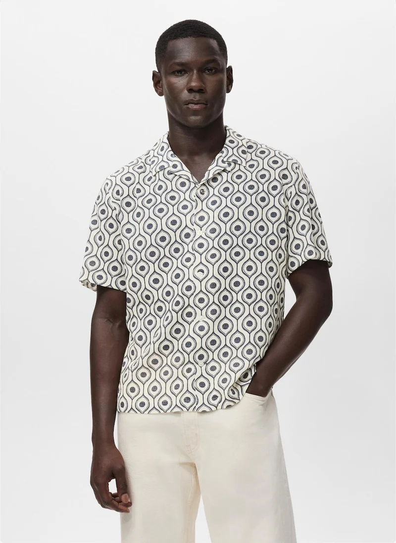Mango Man Relaxed-fit printed shirt