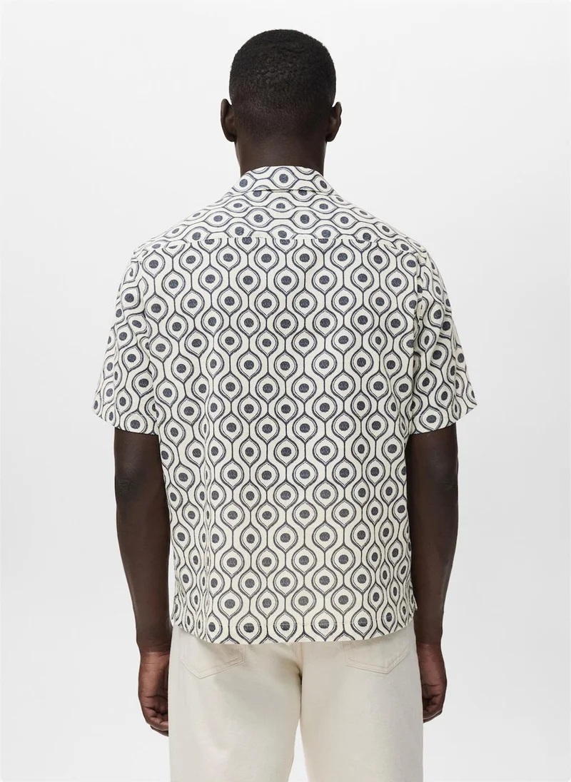 Mango Man Relaxed-fit printed shirt