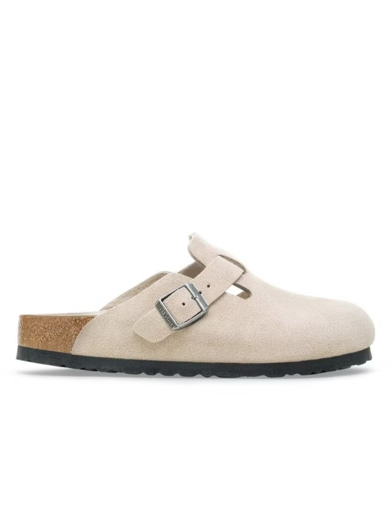 Birkenstock Boston Suede Clogs – Sand | Casual Comfort Footwear - Image 1