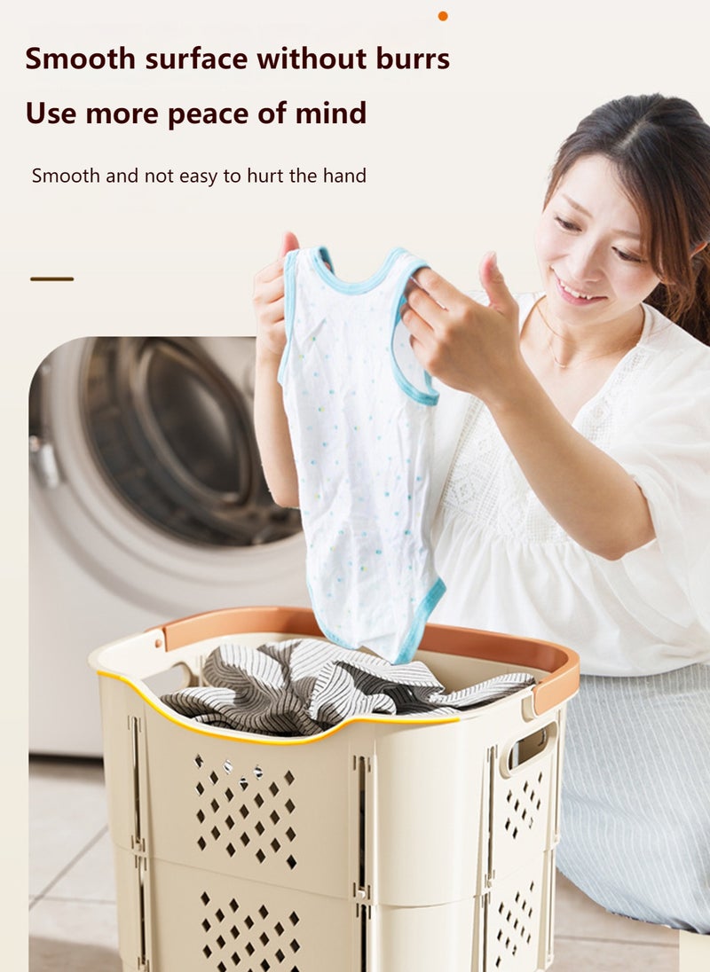 Sharpdo Bathroom Clothes Storage Basket Dirty Clothes Basket with 1 Underwear - Image 5