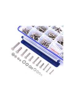 Glarks Glarks 665Pcs M3 M4 M5 M6 Stainless Steel Flat Hex Head Screws Bolts Nuts and Flat Gasket Spring Washers Assortment Set  - Image 4